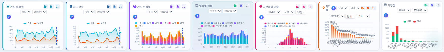 카드소비 KPI 7카드 구조